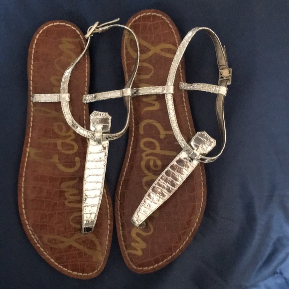 Sam Edelman Shoes - Sam Edelman Metallic Silver Gigi Sandals size 10